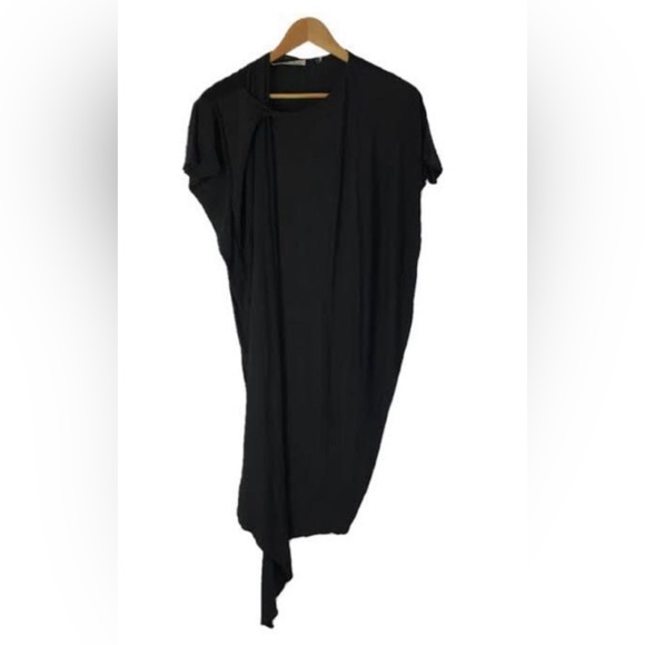 💙Acne Studios Tammi Jersey Asymmetrical Draped Dress - Picture 2 of 9